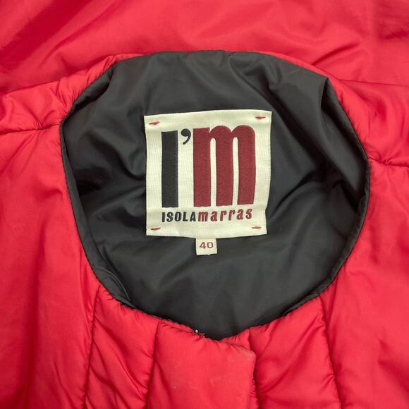 I'M ISOLA Marras Red Full Zip Puffer Jacket Red Size 40/ US 4 - Picture 10 of 10